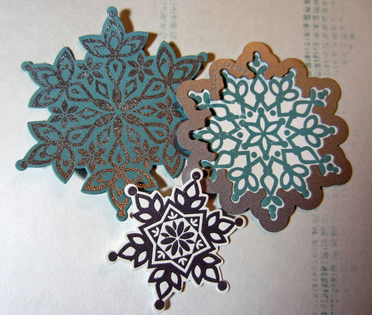 stamped snowflakes