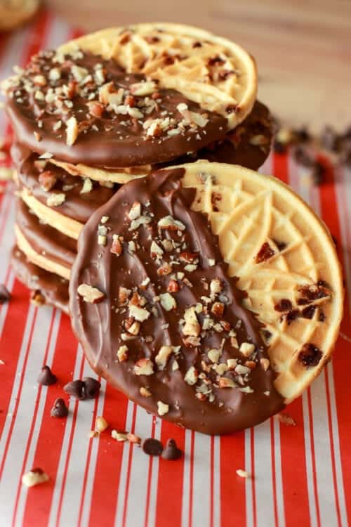 chocolate chip pizzelle cookies