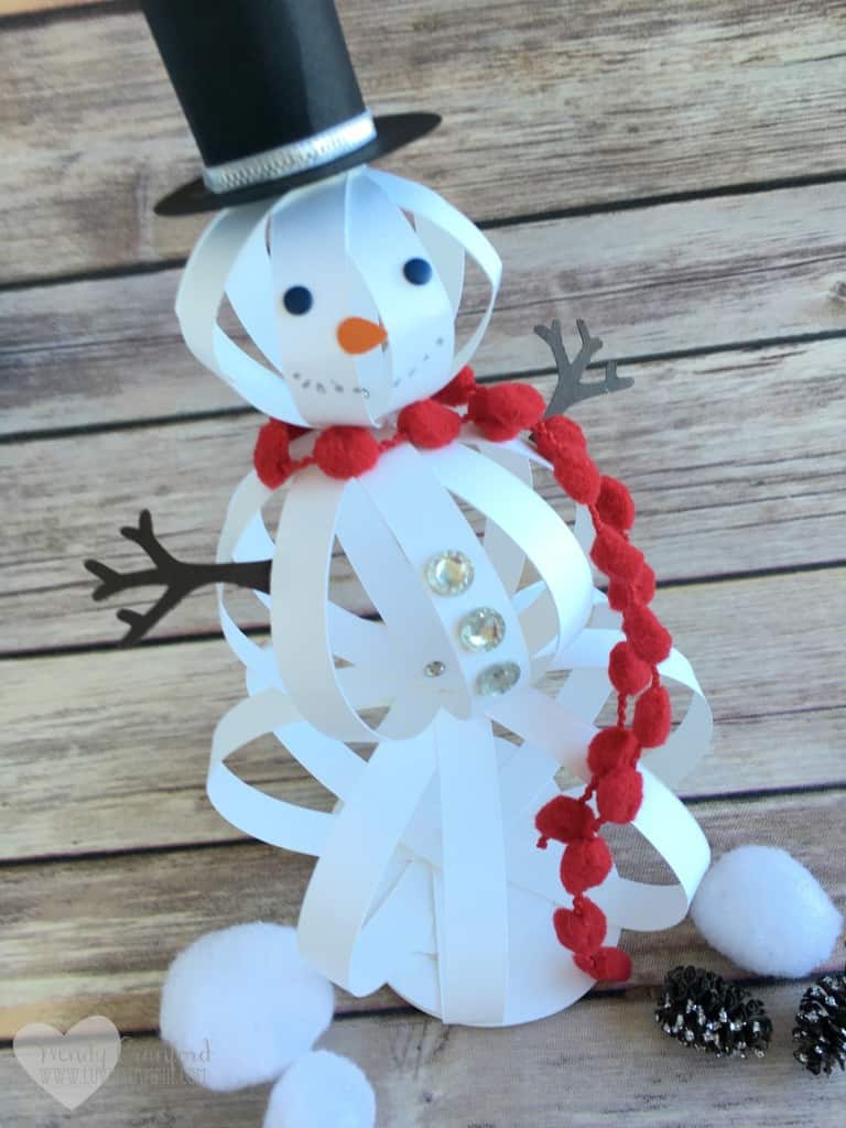 How to Make a Snowman Craft with Paper Strips - The Crafty Blog Stalker