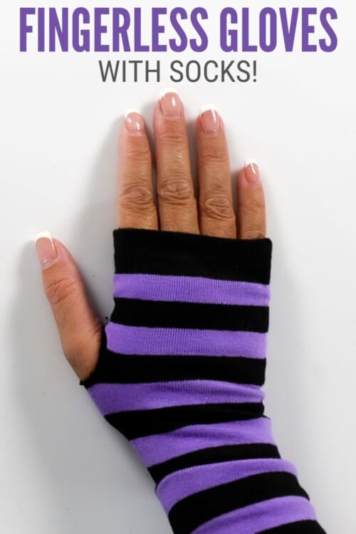 title image for How to Make Fingerless Gloves with Socks