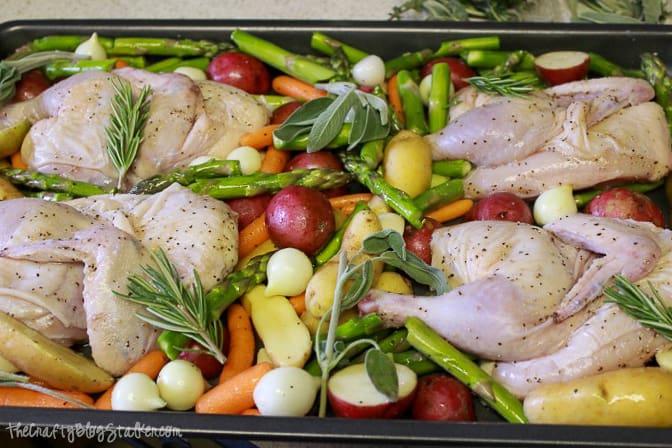 Roasted Cornish Hen (with Mixed Vegetables) - Posh Journal