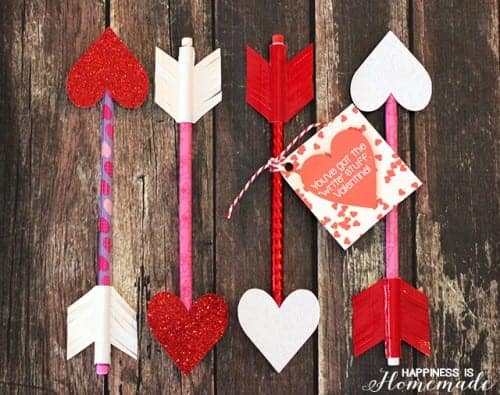 Heart Pencil Arrow Valentine and Printable Gift Tag