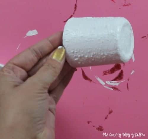  a third layer of gesso applied with a sponge