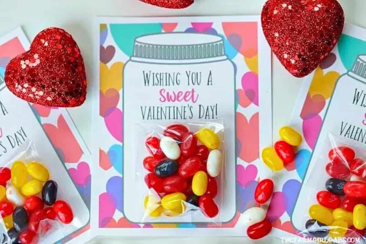 Sweet Candy Jar Valentines.