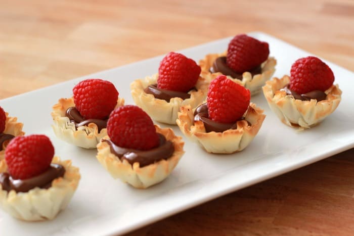 Nutella and Raspberry Fillo Cups 3