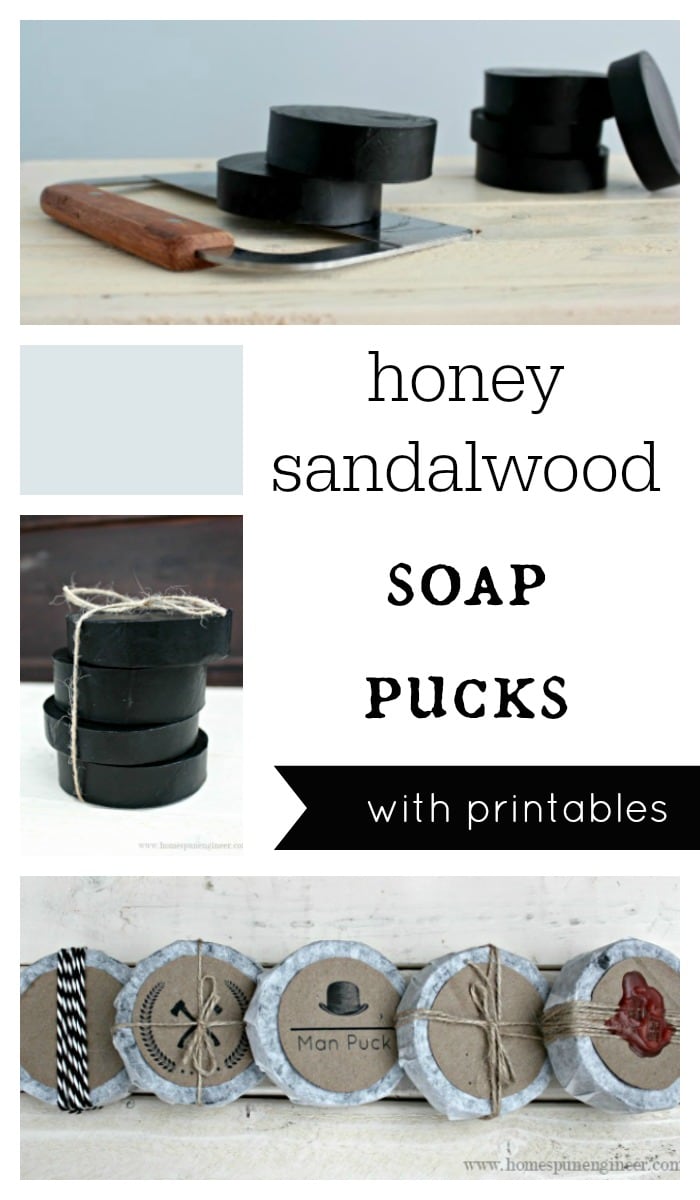 How to Make Honey Sandalwood Soap Pucks | Tutorial | Easy DIY Craft Tutorial Idea | Soap Making | Father's Day | Gift Ideas | Instructions | Free Printable | 