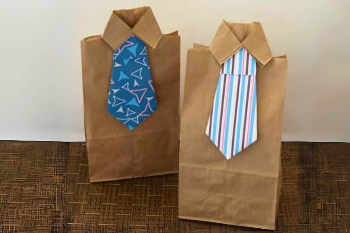DIY Necktie Gift Bags.