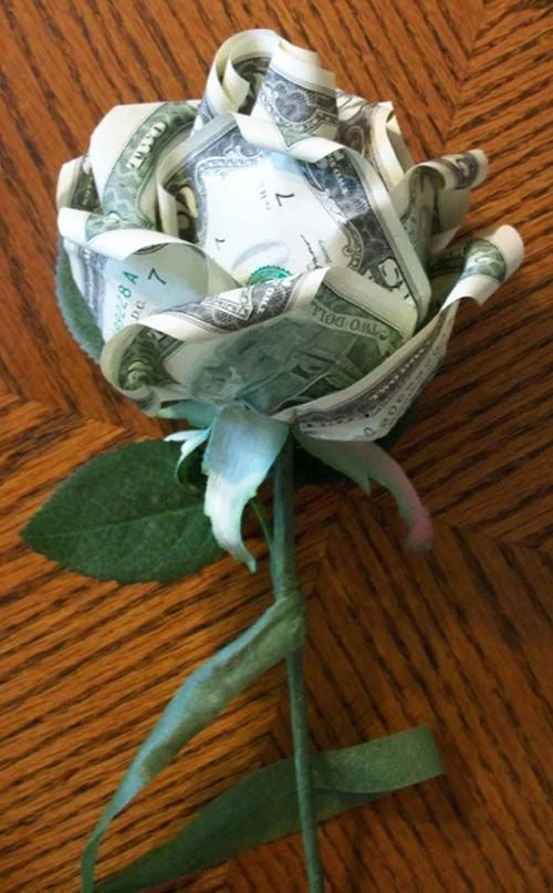 Money Origami Rose