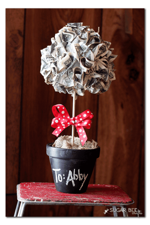 money topiary gift idea