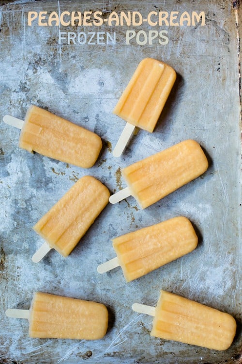 Peaches and Cream Frozen Pops