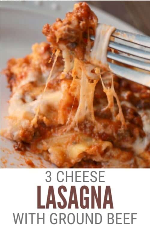 title image for How to Make a Three Cheese Lasagna Recipe with Ground Beef