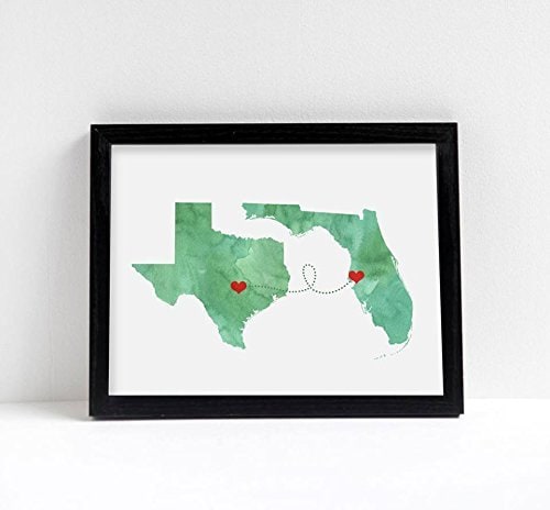image of Two States Map Art
