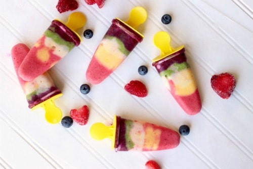 Layered Fruit Popsicles