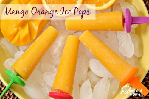 Mango Orange Ice Pops
