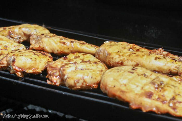 grilling chicken on a BBQ