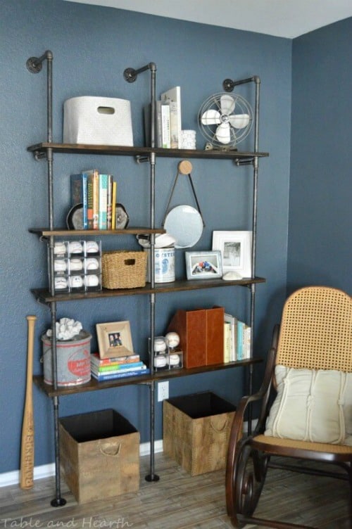 Industrial Pipe Shelves.