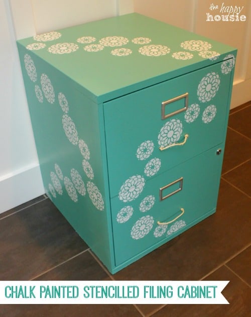 Stenciled Filing Cabinet.