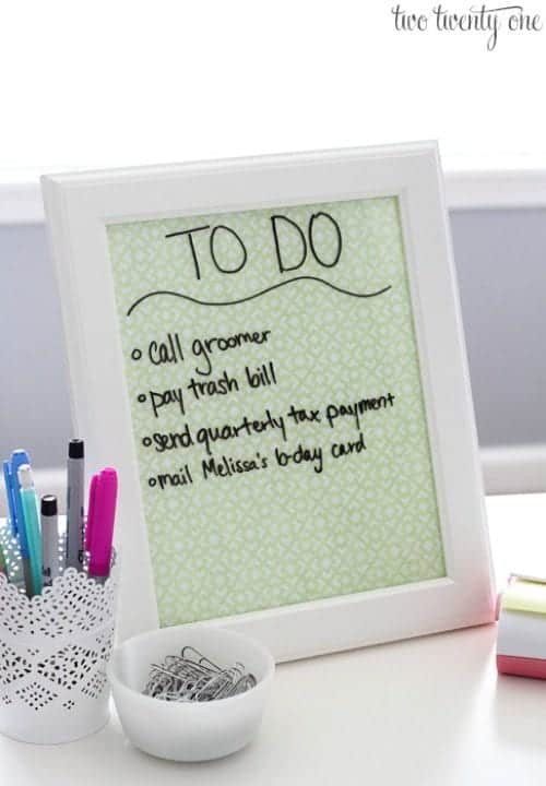 Dry Erase Board.