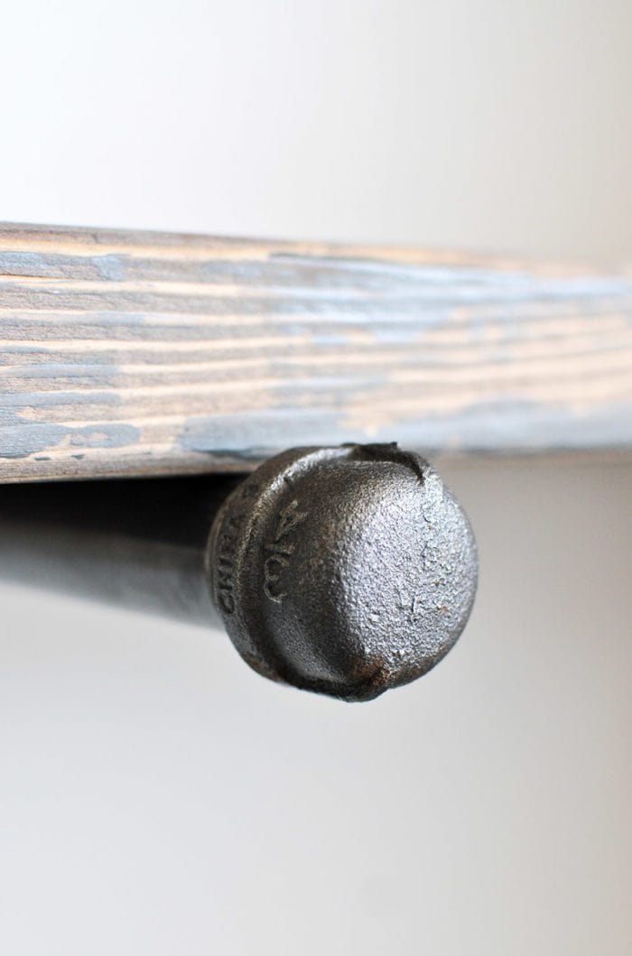 Learn how to Build these Easy DIY Industrial Pipe Shelves. 