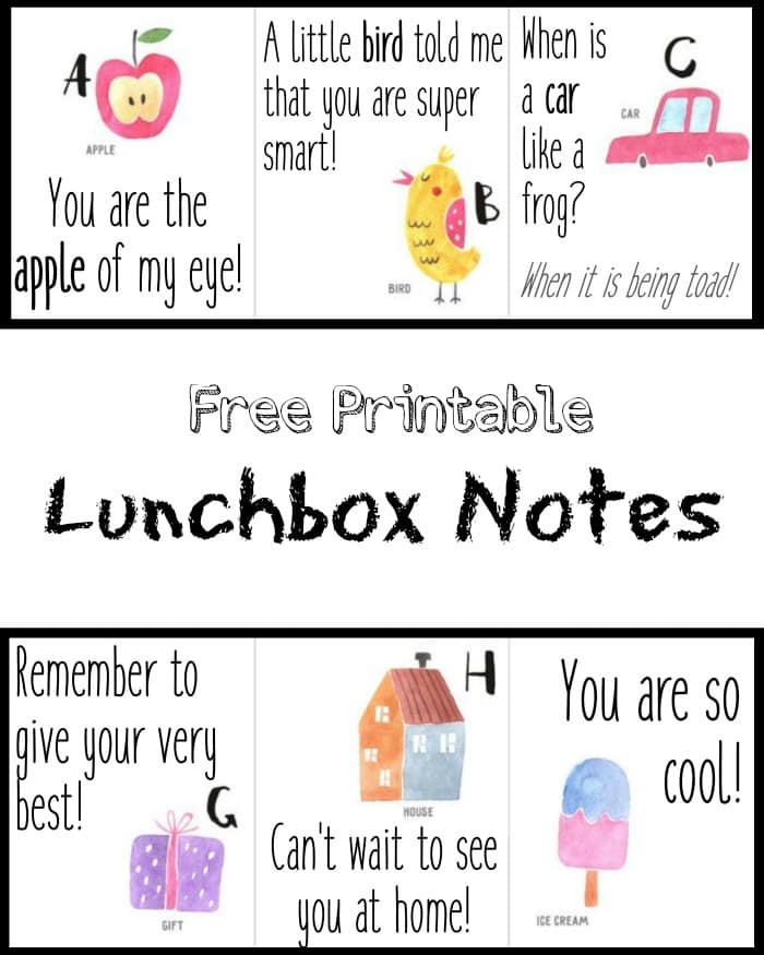 Lunchbox Notes Free Printable The Crafty Blog Stalker