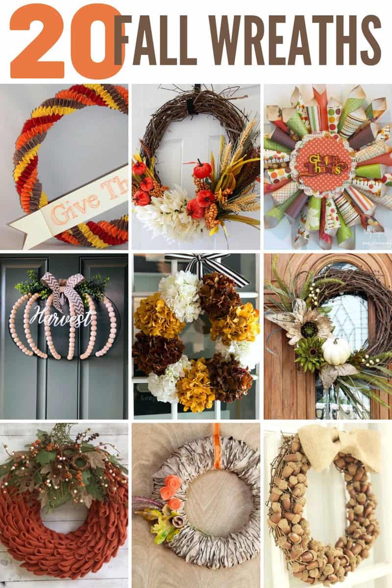 title image for 20 Easy Wreaths For Fall with Step By Step Instructions