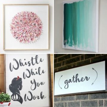 Four painted wall art ideas.