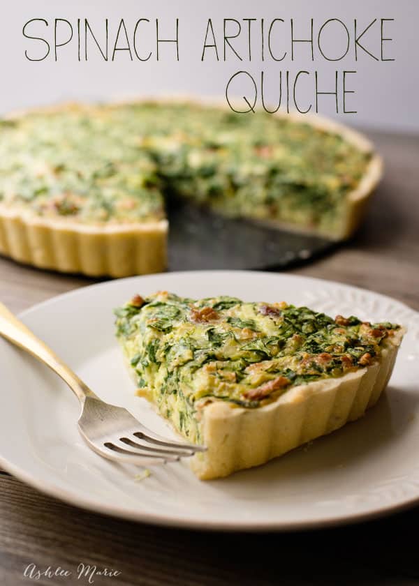 Spinach Artichoke Quiche from Ashlee Marie