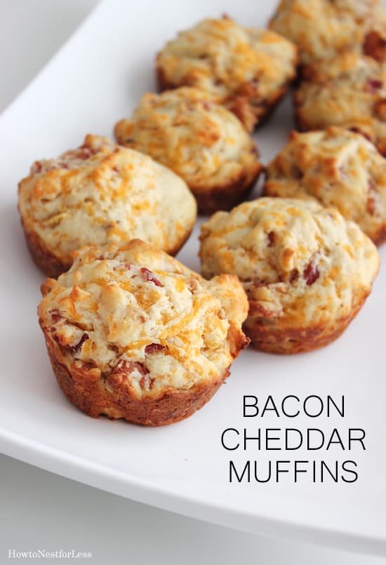 Bacon Cheddar Muffins from How to Nest For Less