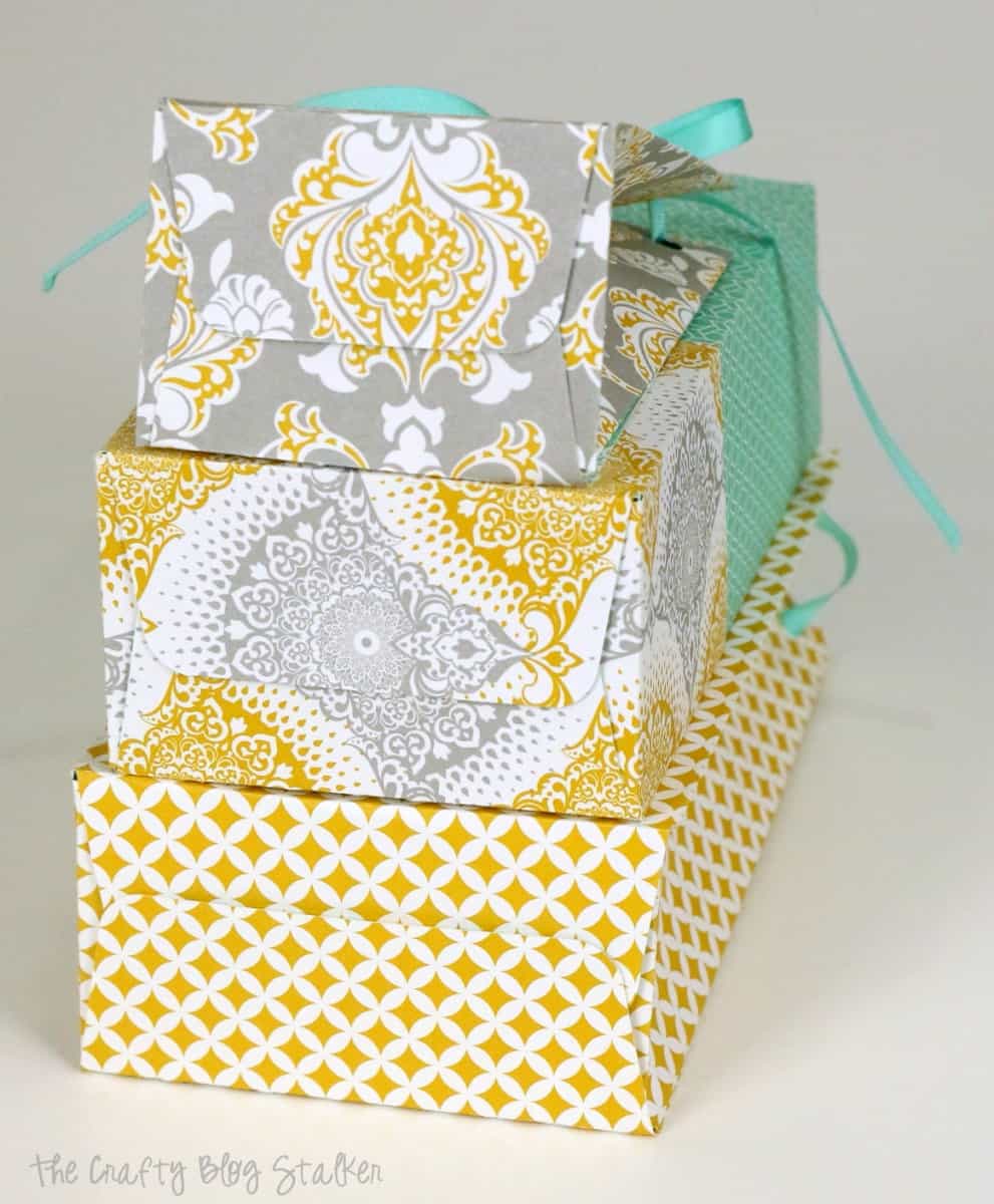 How to make 6 different Gift Boxes and Bags with the Gift Bag Punch Board. Personalize gift giving fun for birthdays, weddings, Christmas or just because! A simple DIY craft tutorial idea.
