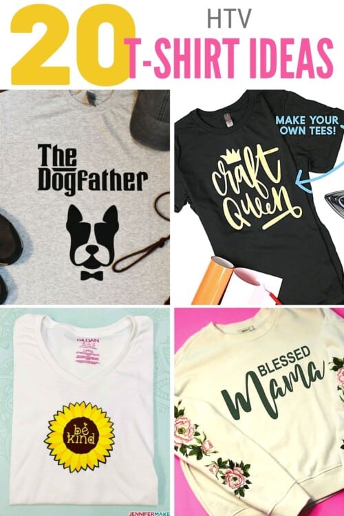 title image for 20 Heat Transfer Vinyl Shirts With Cute Designs Great For Beginners!
