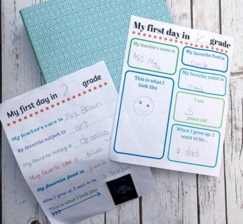 How to Make a Back to School Memory Book With Free Printable featured by top US craft blog, The Crafty Blog Stalker.