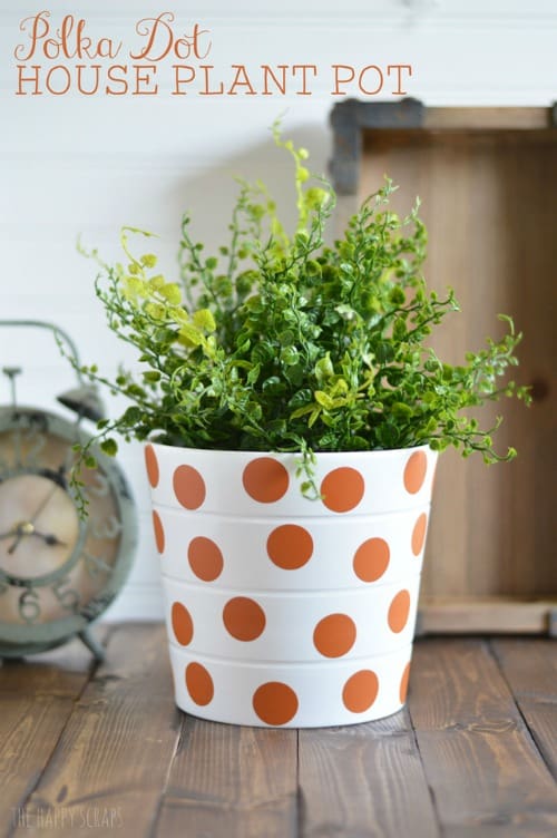 Polka Dot Houseplant Pot