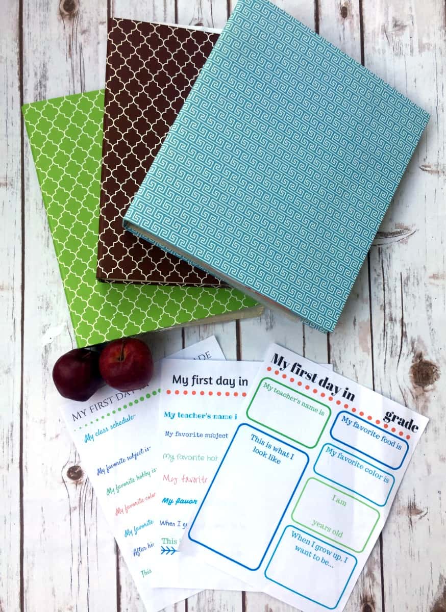 How to Make a Back to School Memory Book With Free Printable featured by top US craft blog, The Crafty Blog Stalker.