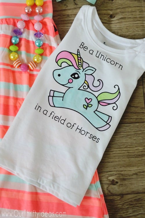 Tutoriel de t-shirt Be a Unicorn