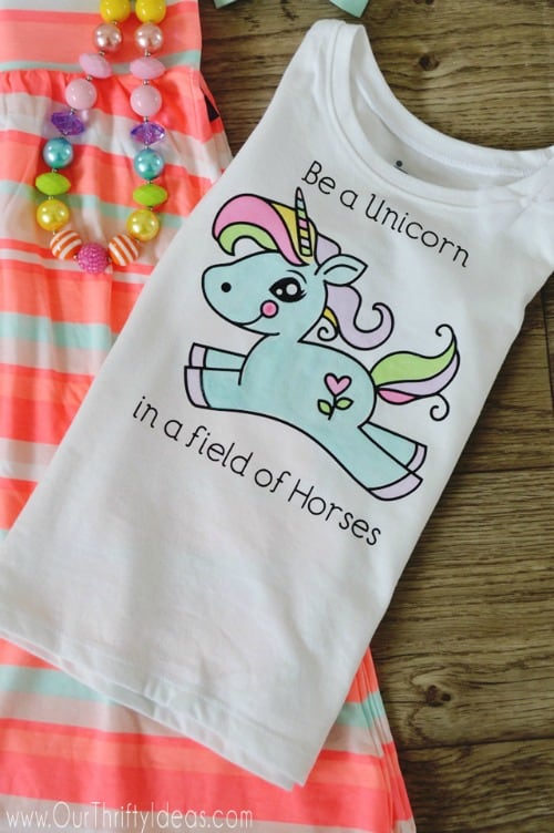 Be a Unicorn Tshirt Tutorial