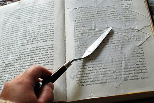 Prepping the Pages of an Altered Book Journal