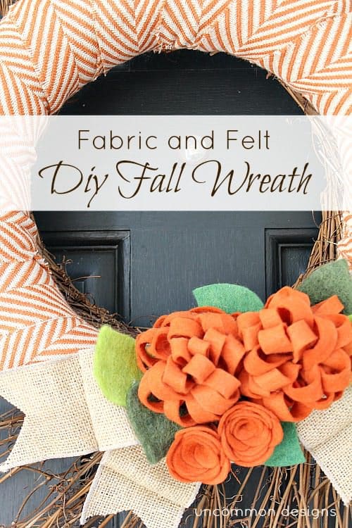 Fabric and Felt Fall Wreath