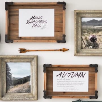 Fall gallery wall featuring