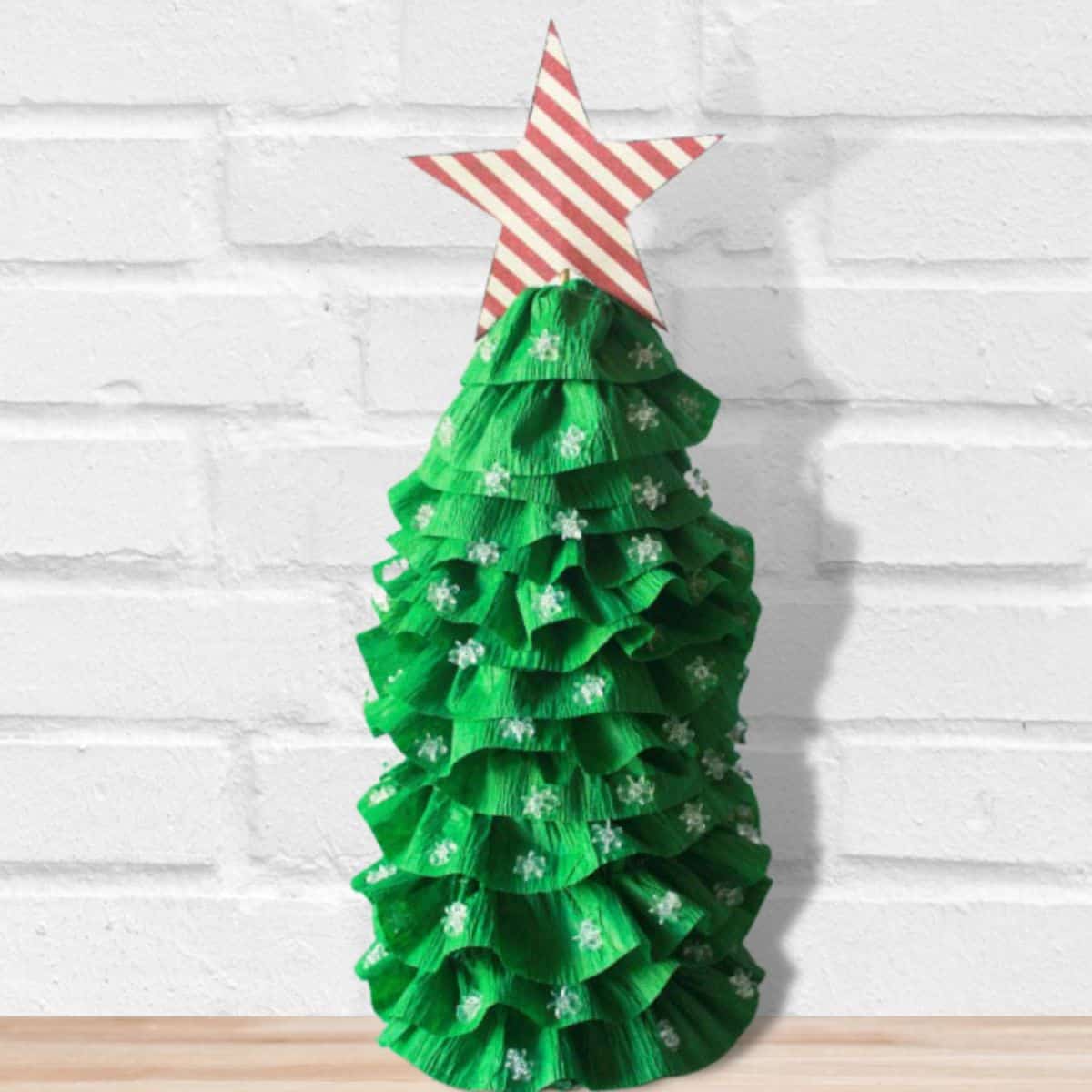 Crepe paper Christmas tree 