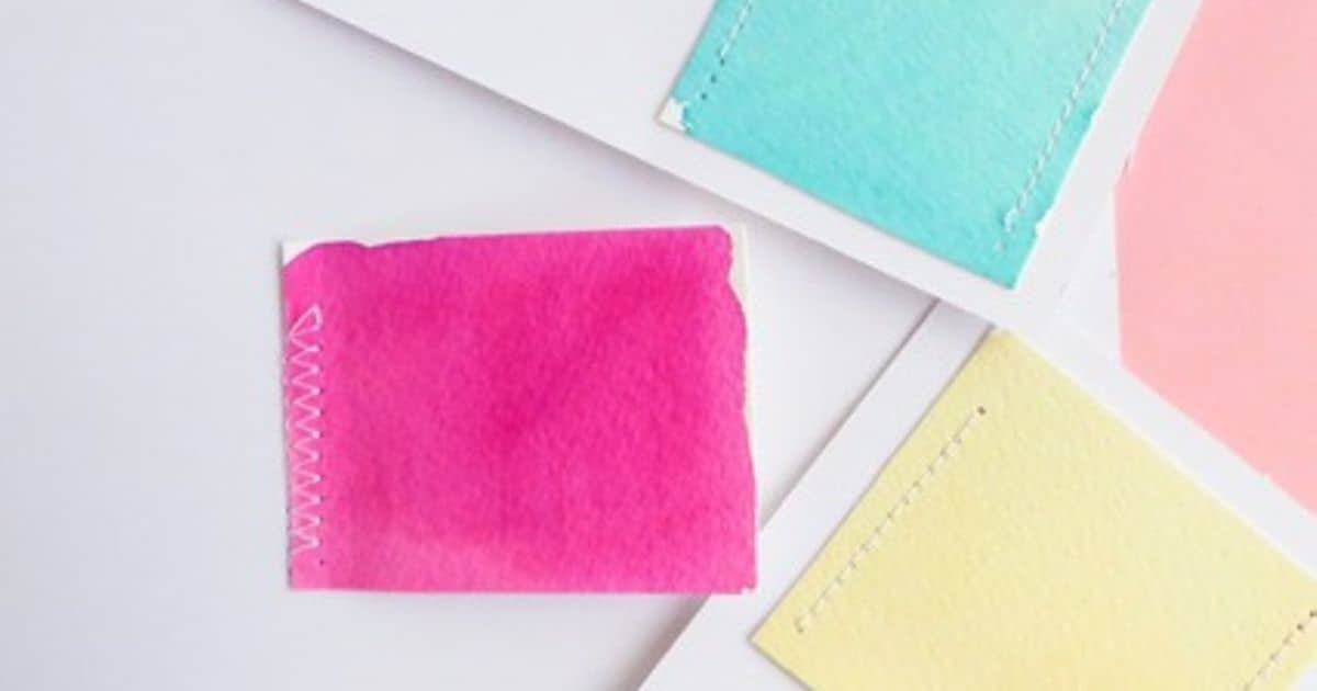 How to Make a Sewn Watercolor Card - The Crafty Blog Stalker