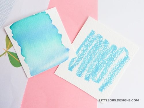 How to Make a Sewn Watercolor Card, a tutorial featured by top US craft blog, The Crafty Blog Stalker.