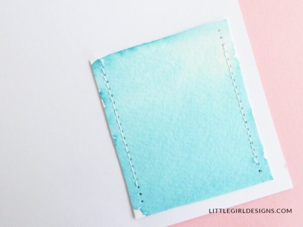 How to Make a Sewn Watercolor Card - The Crafty Blog Stalker