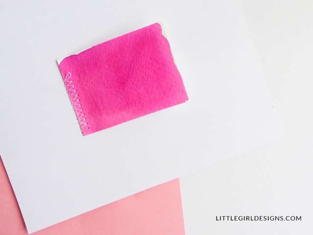How to Make a Sewn Watercolor Card - The Crafty Blog Stalker