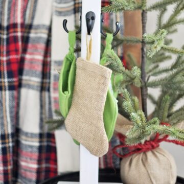DIY Christmas Stocking Pole