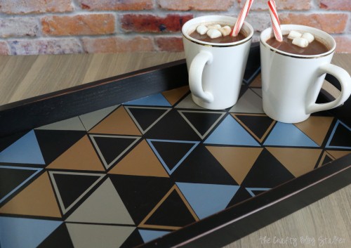 How to Make a DIY Patterned Serving Tray, a tutorial featured by top US craft blog, The Crafty Blog Stalker.