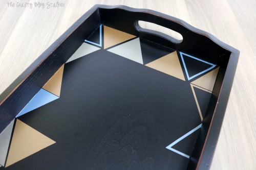 How to Make a DIY Patterned Serving Tray, a tutorial featured by top US craft blog, The Crafty Blog Stalker.