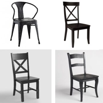 Farmhouse Style Black Dining Room Chairs
