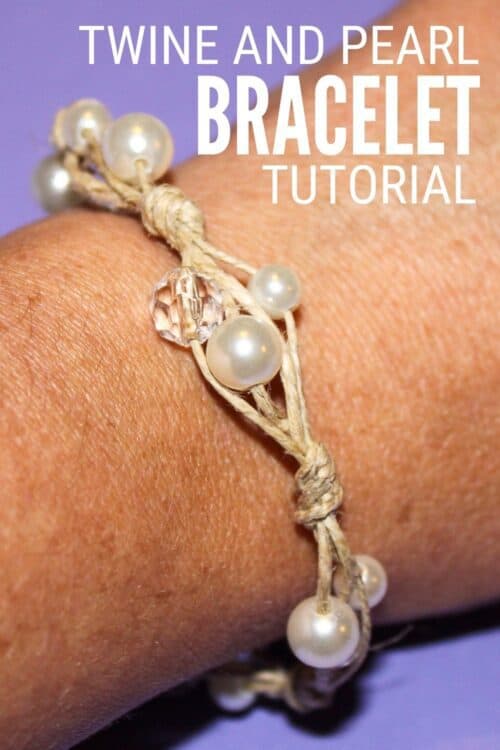 title image for How to Make a Twine and Pearl Bracelet: A Simple DIY Guide