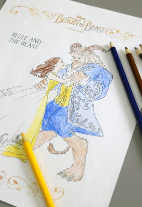 Printable Beauty and The Beast Coloring Sheets - The Crafty Blog Stalker