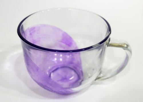 How to Paint Glass Coffee Mugs Permanently, a tutorial featured by top US craft blog, The Crafty Blog Stalker.